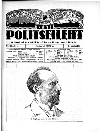 Eesti Politseileht ; 25 1923