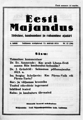 Eesti Majandus ; 12 1924-04-25
