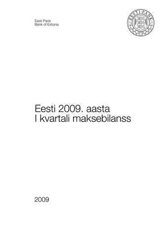 Eesti 2009. aasta I kvartali maksebilanss