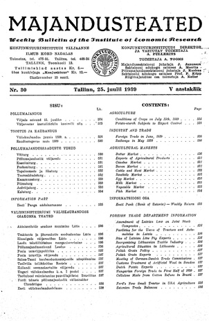 Majandusteated ; 30 1939-07-25