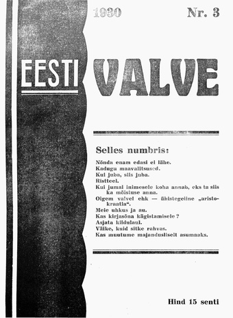 Eesti Valve ; 3 1930-06-05