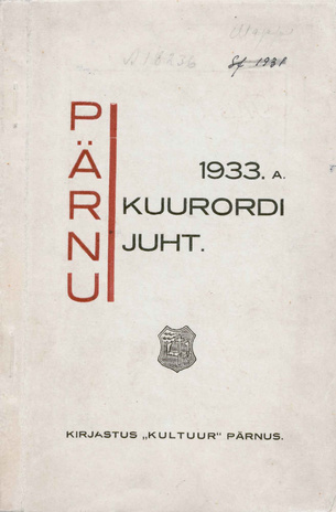 Pärnu kuurort : juht ; 1933