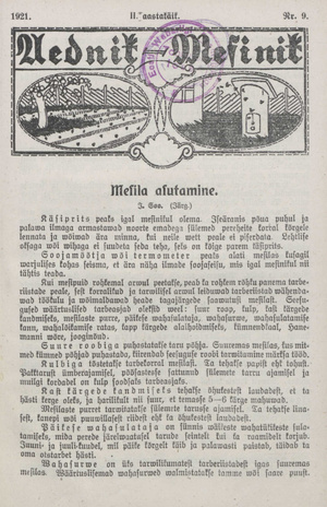Aednik - Mesinik ; 9 1921