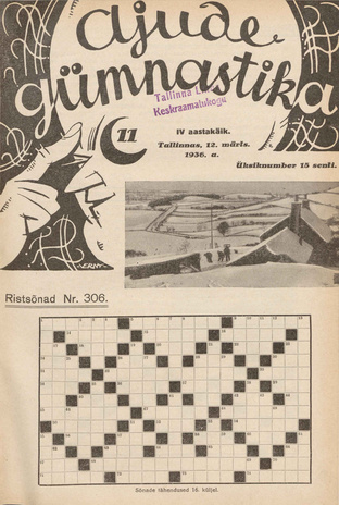 Ajude Gümnastika : ristsõnamõistatuste ajakiri ; 11 1936-03-12