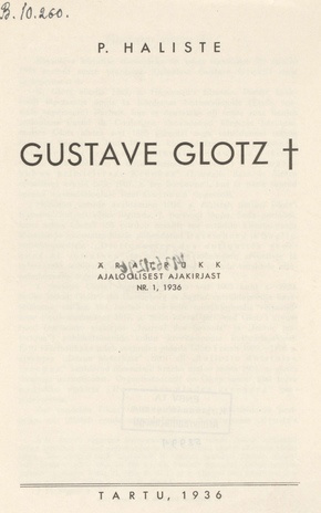 Gustave Glotz FD