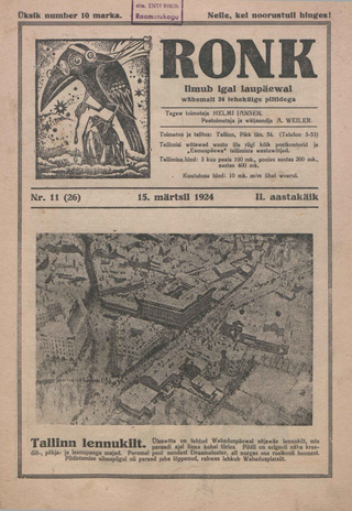 Ronk : perekonna ja noorsoo ajakiri ; 11 (26) 1924-03-15