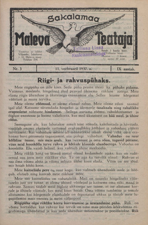 Sakalamaa Maleva Teataja ; 3 1937-02-11