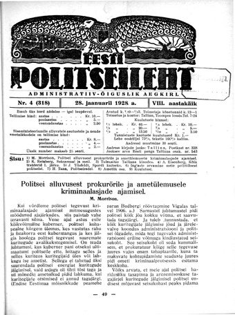 Eesti Politseileht ; 4 1928