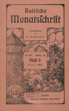 Baltische Monatsschrift ; 6 1905-06