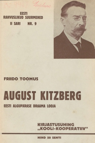 August Kitzberg : eesti algupärase draama looja