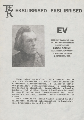 Edgar Valteri eksliibrised : näituse kataloog 