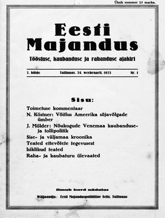 Eesti Majandus ; 1 1923-02-24