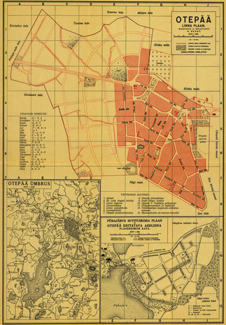 Otepää linna plaan ja Pühajärve ümbruse kaart