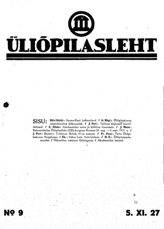 Üliõpilasleht ; 9 1927