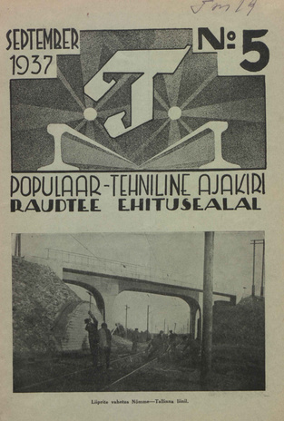 T : Populaar-tehniline ajakiri raudtee ehitusalal ; 5 (33) 1937-09