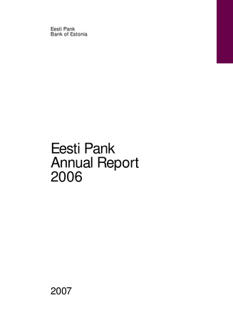 Eesti Pank. Annual report ; 2006
