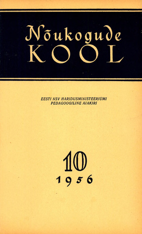 Nõukogude Kool ; 10 1956-10