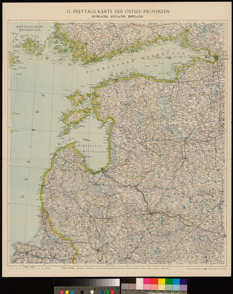 G. Freytags Karte der Ostsee-Provinzen Kurland, Livland, Estland