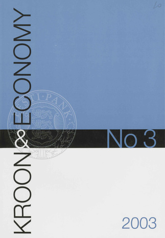 Kroon & Economy : Eesti Pank quarterly ; 3 2003