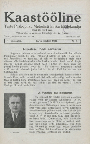 Kaastööline : Tartu Ühisabi Informatsioonileht ; 3 1930-03-01