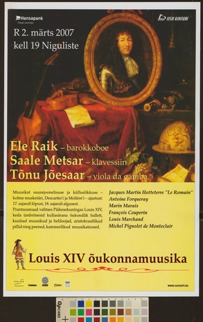 Ele Raik, Saale Metsar, Tõnu Jõesaar : Louis XIV õukonnamuusika 