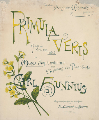 Primula veris : für Mezzo-Sopranstimme mit Begleitung des Pianoforte
