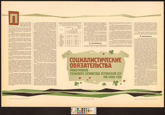 Социалистические обязательства работников сельского хозяйства Эстонской ССР на 1966 год