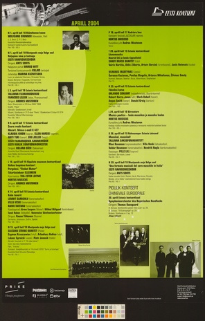 Aprill 2004 : kontserdid Tallinnas