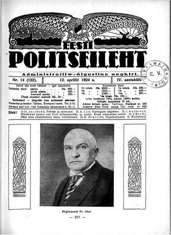 Eesti Politseileht ; 14 1924
