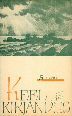 Keel ja Kirjandus ; 5 1963-05