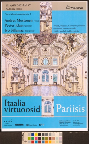 Itaalia virtuoosid Pariisis : Andres Mustonen, Peeter Klaas, Ivo Sillamaa 