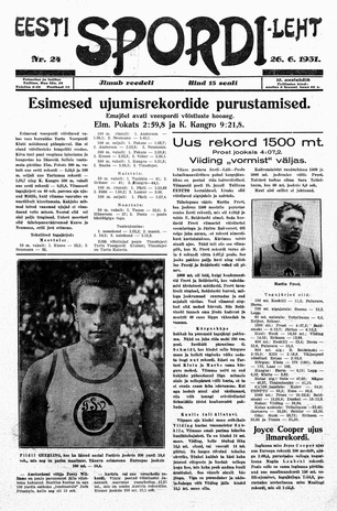 Eesti Spordileht ; 24 1931-06-26