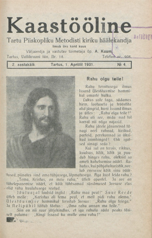 Kaastööline : Tartu Ühisabi Informatsioonileht ; 4 1931-04-01
