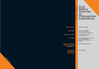 Acta Baltica historiae et philosophiae scientiarum ; 1/2013