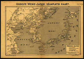 „Uudiste” Wene-Japani sõjaplatsi kaart