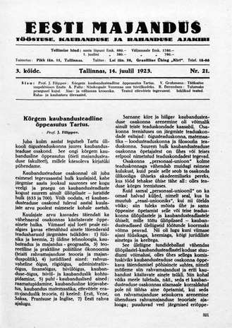 Eesti Majandus ; 21 1923-07-14