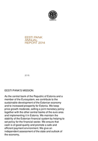 Eesti Pank. Annual report ; 2014