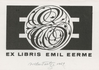 Ex libris Emil Eerme 