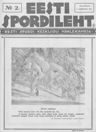 Eesti Spordileht ; 2 1923-02-01
