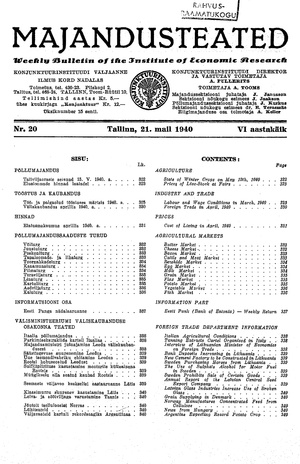 Majandusteated ; 20 1940-05-21