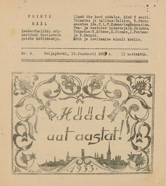 Poiste Hääl ; 4 1933-01-12