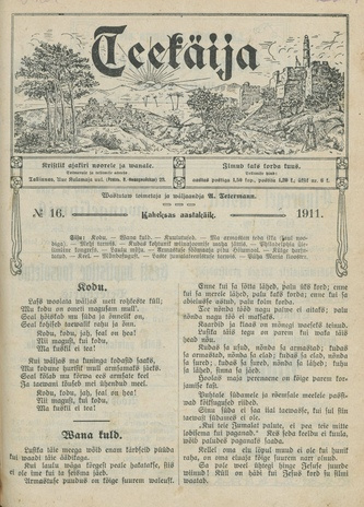 Teekäija : Eesti Baptisti Koguduse Ühenduse häälekandja ; 16 1911