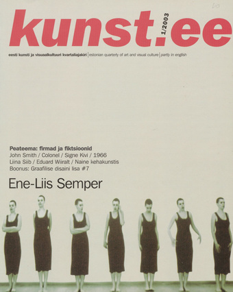 Kunst.ee ; 1 2003