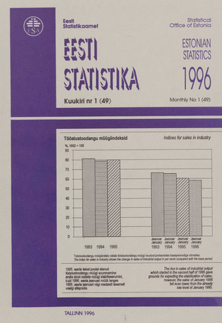 Eesti Statistika Kuukiri = Monthly Bulletin of Estonian Statistics ; 1(49) 1996-02