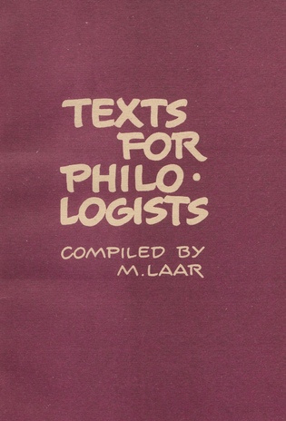 Texts for philologists  