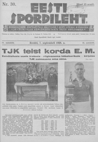 Eesti Spordileht ; 30 1928-09-07