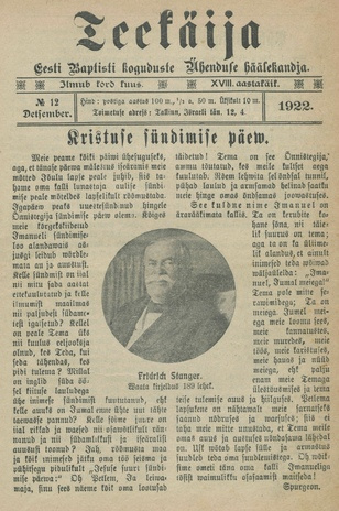 Teekäija : Eesti Baptisti Koguduse Ühenduse häälekandja ; 12 1922-12