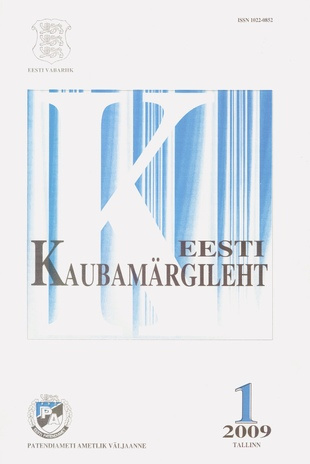 Eesti Kaubamärgileht ; 1 2009-01