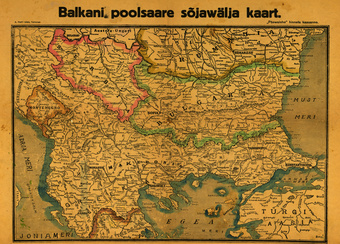 Balkani poolsaare sõjawälja kaart