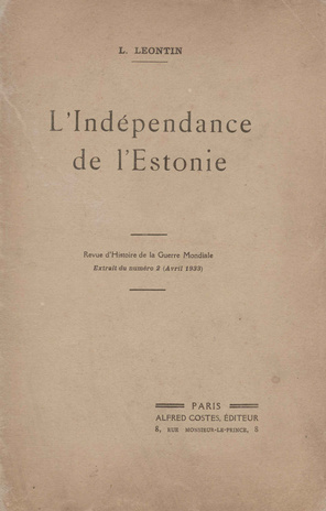 L'Indépendence de l'Estonie 